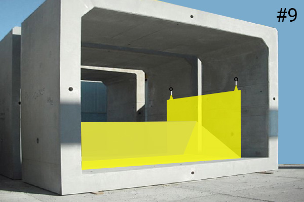 Flexible Water-Gate© cofferdams. Diagram of an installation in a concrete culvert | Case #9