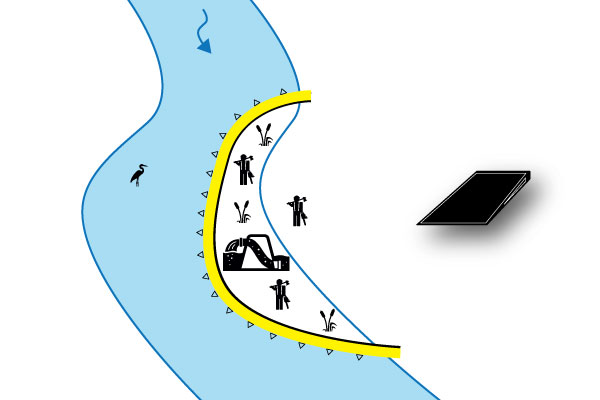 batardeaux-parallele-riviere-water-gate-megasecureurope cofferdam parallel to the river